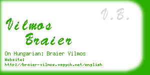 vilmos braier business card